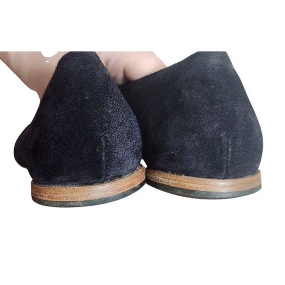 Cliff Dweller Suede Flats Navy Blue Minimalist Handmade Shoes Women’s Size 39 EU - Picture 7 of 12